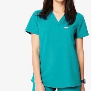 Figs TEAL scrub top